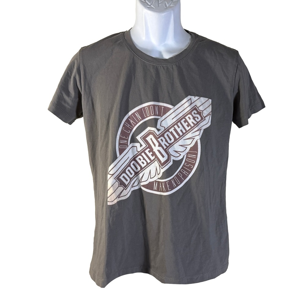Vagary & Vasy Graphic Tee Womens L Gray Doobie Brothers Band T-Shirt